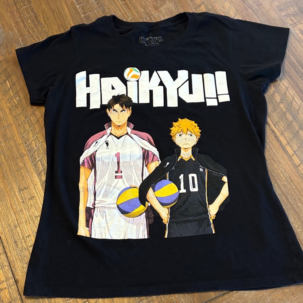 Haiku Black T-Shirt with Anime Graphics